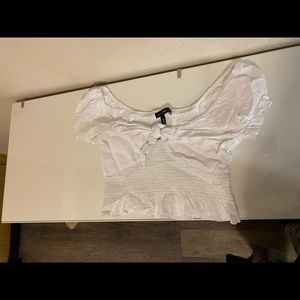 White crop top
